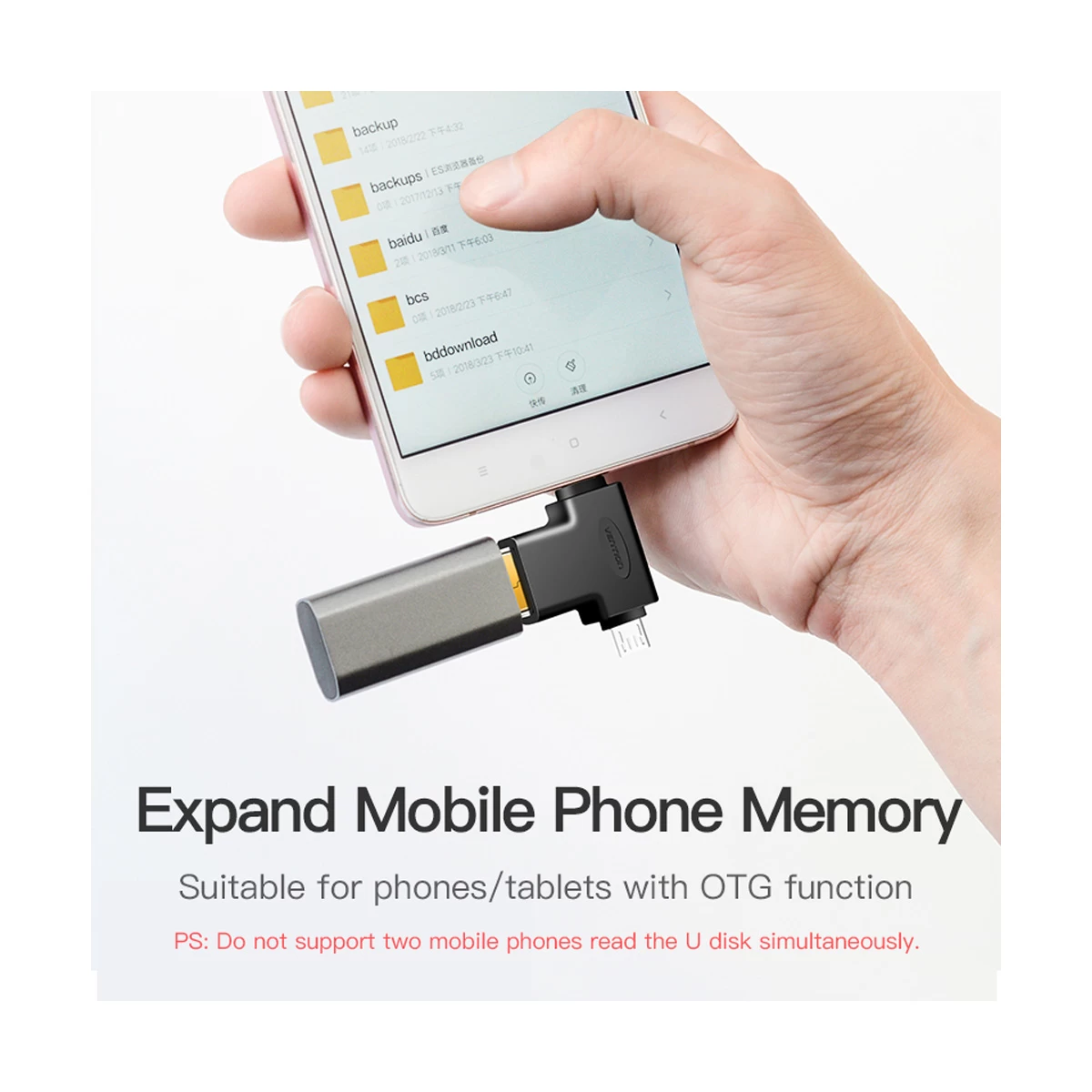 Vention CDIB0 Type-C & Micro USB Male to USB Female Black Converter