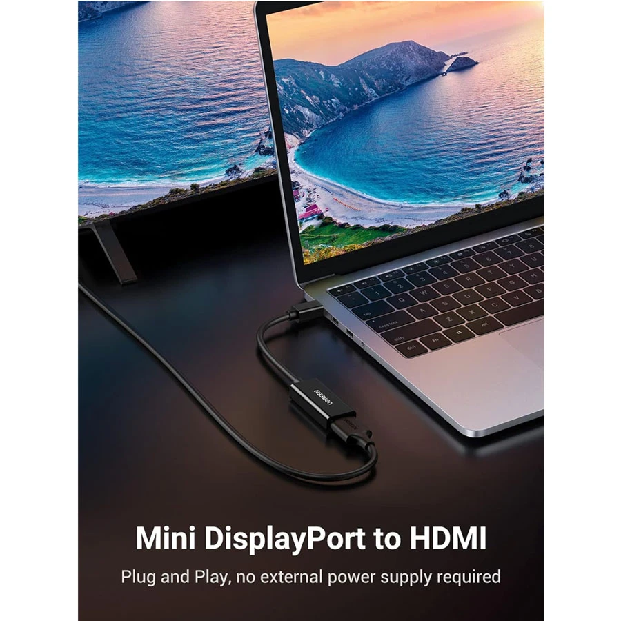 UGREEN MD112 10461 Mini DisplayPort to HDMI 1080p Converter Black