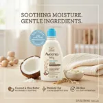 Aveeno Baby Daily Moisture ক্রিম, কোকোনাট অয়েল ও শিয়া বাটারসহ 354ml