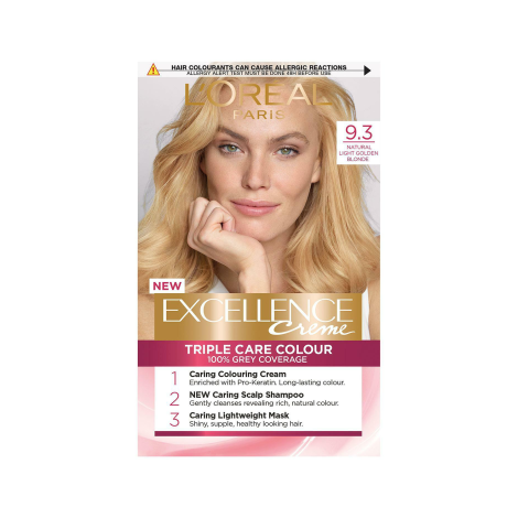 L'Oreal Excellence Creme Triple Care হেয়ার কালার 9.3 ভেরি লাইট গোল্ডেন ব্লন্ড