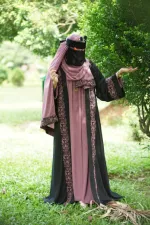 Koti Abaya Borka with Maggi Sleeve Inner and Hijab, 3 Colours