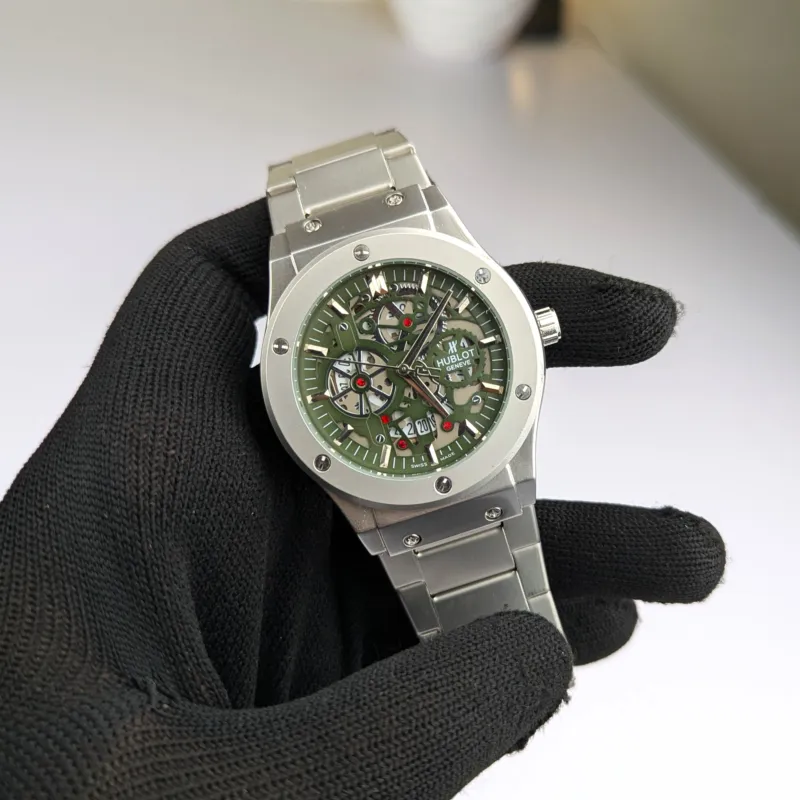 Hublot মেকানিক্যাল স্টেইনলেস স্টিল ঘড়ি (ওয়াটার রেজিস্ট্যান্ট)