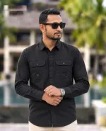ছেলেদের কায়সার কটন ডাবল পকেট ফুল স্লিভ শার্ট, সাইজ M
