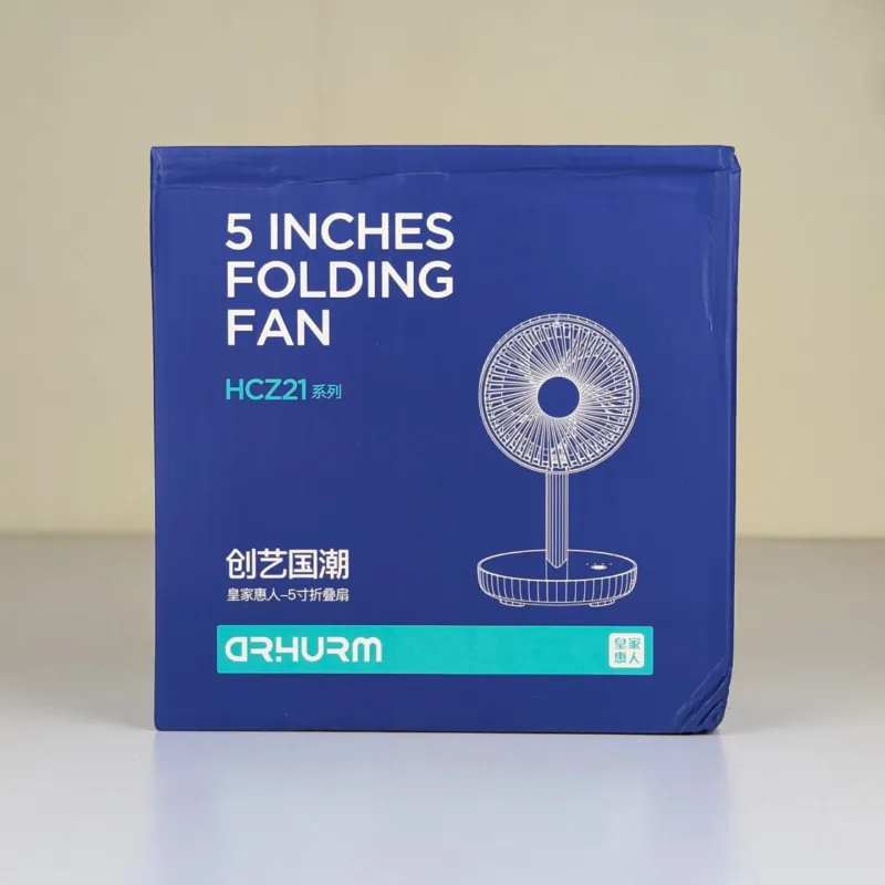 রিচার্জেবল 5 ইঞ্চি ফোল্ডিং ফ্যান HCZ21, সবুজ