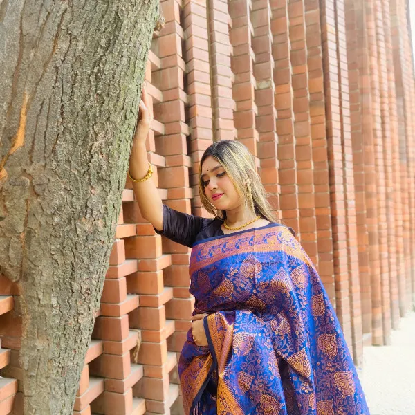সিরাজগঞ্জের পিওর সিল্ক কাতান শাড়ি 12 হাত