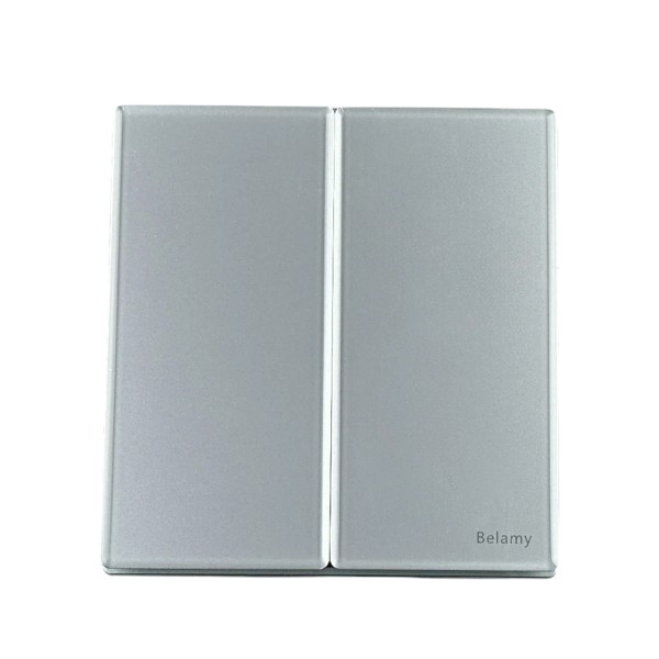 Belamy Sky Grey 2 Gang 1 Way Switch | BE-107-SW