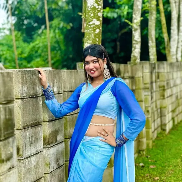 রেইনবো জর্জেট শাড়ি