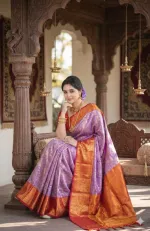Kanjivaram Saree with Zari Work and Matching Blouse Piece, 4 Colours