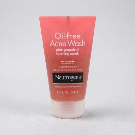 Neutrogena Oil-Free Acne Wash পিংক গ্রেপফ্রুট ফোমিং স্ক্রাব 124ml