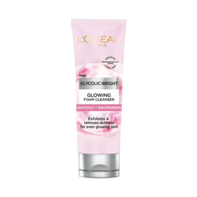 L'Oreal Glycolic Bright গ্লোয়িং ফোম ক্লিনজার 100ml