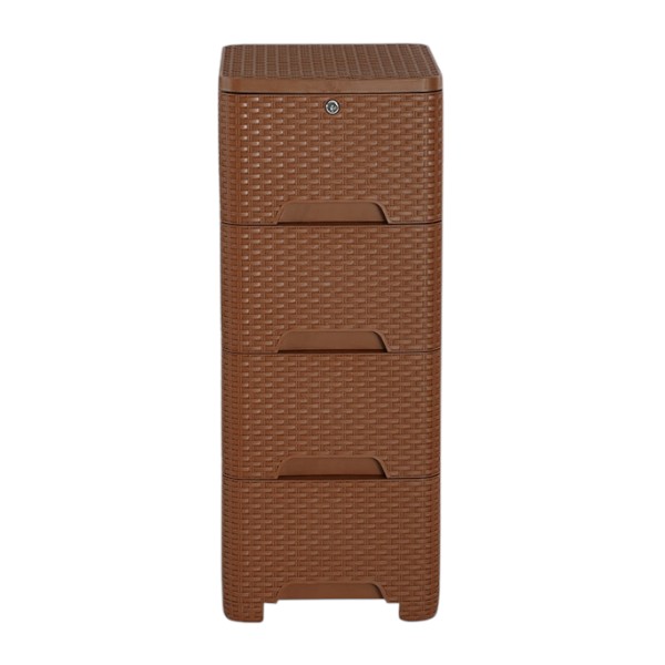 Caino  ক্লোসেট 4 ড্রয়ার ঈগল ব্রাউন