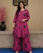 সফট সিল্ক ওয়েস্টার্ন টু পিস, বাটন ফ্রন্ট ও স্ক্রিন প্রিন্ট