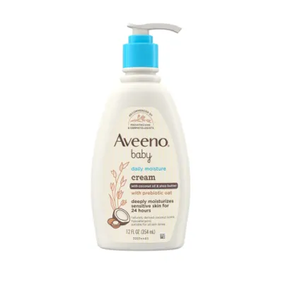 Aveeno Baby Daily Moisture ক্রিম, কোকোনাট অয়েল ও শিয়া বাটারসহ 354ml