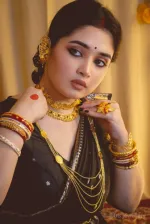 13 Haath Dhupian Silk Saree in Screen Print with Afsan Work