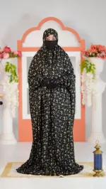 Women's Full Cover Prayer Khimar, Soft Cotton, 80 Inch Round