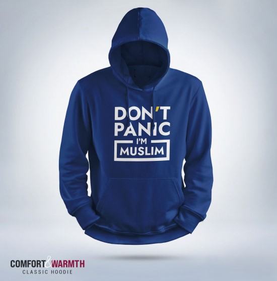 Don't Panic ইসলামিক হুডি – রয়েল ব্লু