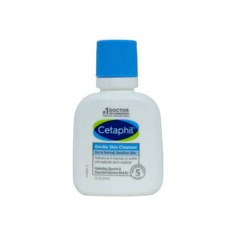 Cetaphil Gentle Skin ক্লিনজার 59ml, শুষ্ক থেকে নরমাল ও সেনসিটিভ ত্বকের জন্য