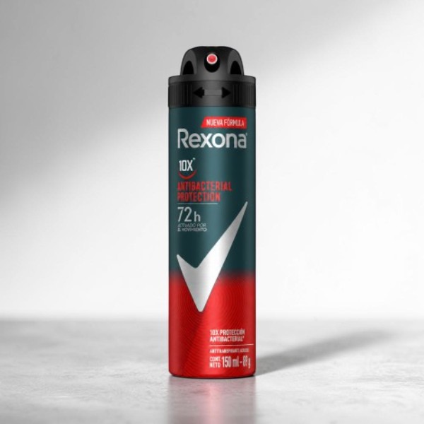 Rexona 10X Antibacterial Protection 72h Antitranspirante Spray 150 ml (Argentina)