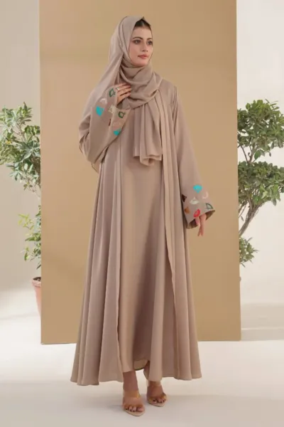 Koti and Inner Borka Set with 72/30 Hijab, 4 Colours