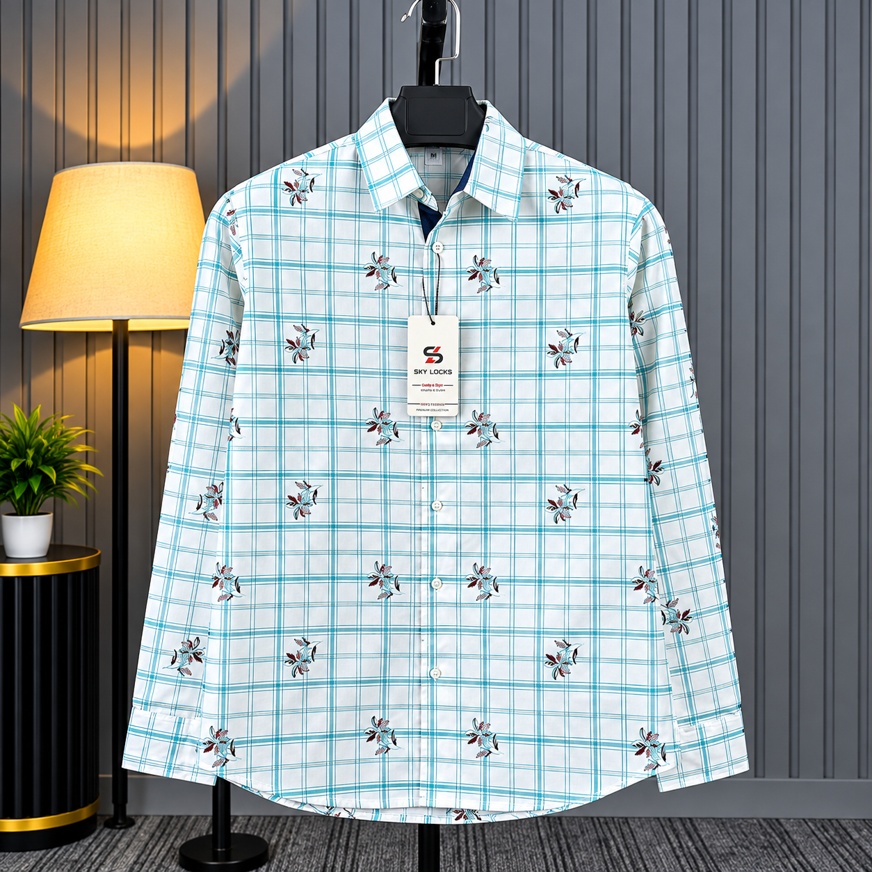 Pure Cotton Check Contrast Shirts