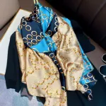 Printed Satin Silk Scarf for Neck, Hijab, Shawl or Bag