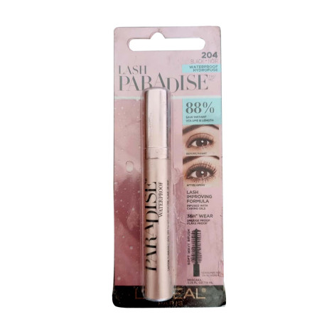 L'Oreal Lash Paradise ওয়াটারপ্রুফ মাস্কারা 204 Black Noir