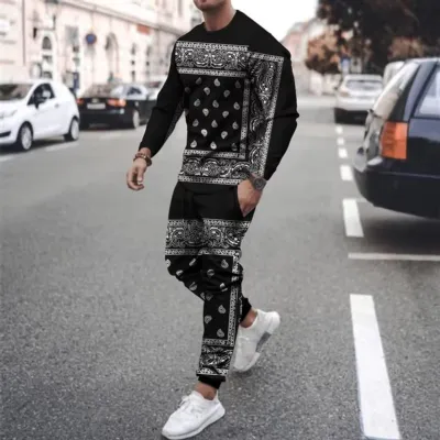 Full Sleeve Mesh Jersey T-Shirt with Polyester Suit Trouser for Men