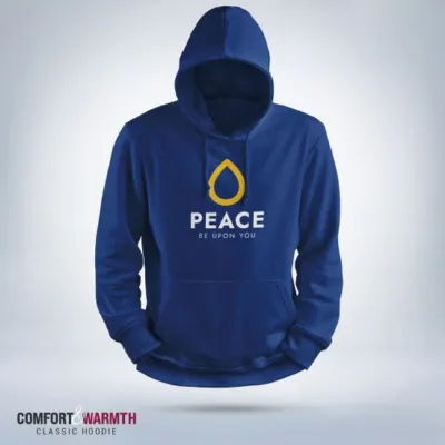 "Peace Be Upon You" Islamic Hoodie (Royal Blue)