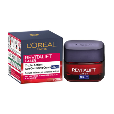 L'Oreal Revitalift Laser Triple Action এজ-কারেক্টিং নাইট ক্রিম 50ml