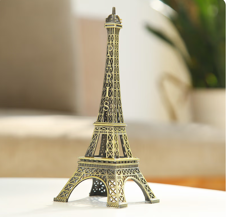 World Map 3D Rotating Glove Decoration Gift-Silver  & Eiffel Tower Metal Showpiece Decoration Gift