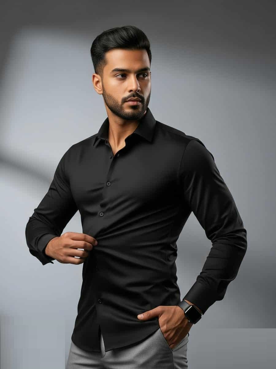 Men's Wrinkle-Free Formal Shirt, Lightweight, Sizes M to XXL
