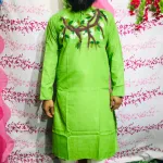 Men's Hand Printed Silk Panjabi, Five Sizes from 38 to 46