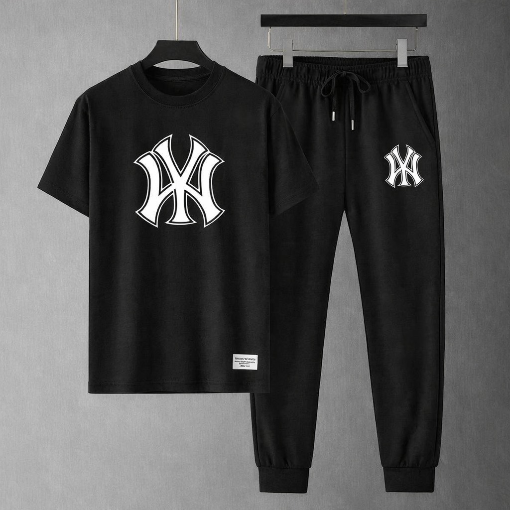 Men's Mesh Jersey Combo, Screen Print Tee and 280+ GSM Trouser