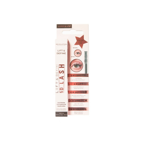 Makeup Revolution 5D Lash মাসকারা - সুপার ব্ল্যাক 14ml