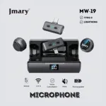 Jmary MW-19 নয়েজ ক্যান্সেলেশন ডুয়াল ওয়্যারলেস মাইক্রোফোন