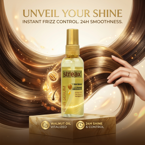 Streax Vitalized With Walnut Oil Hair Serum 100ml (India)