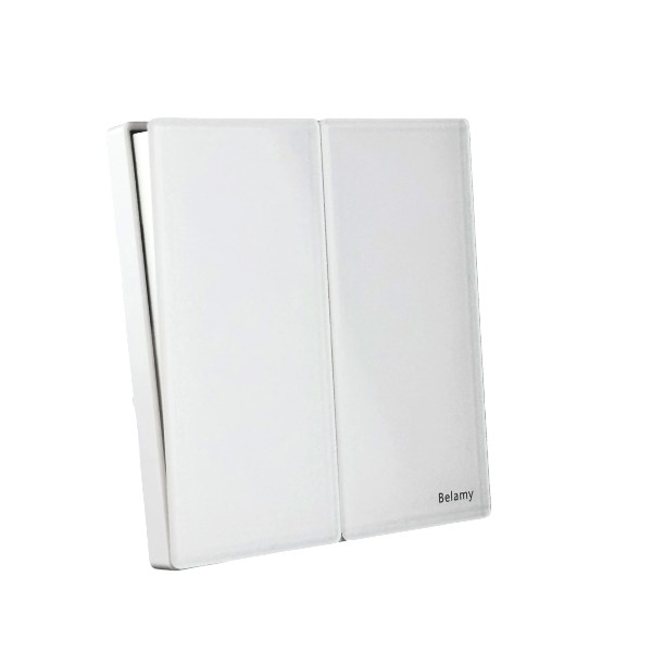 Belamy White 2 Gang 1 Way Switch | BE-148-SW