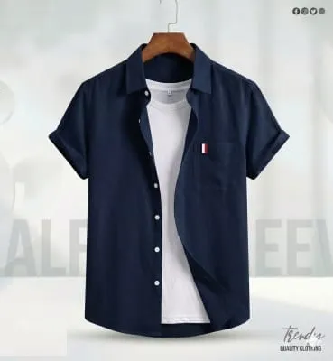 ছেলেদের পিউর রেমি কটন হাফ স্লিভ শার্ট, সাইজ M, L ও XXL