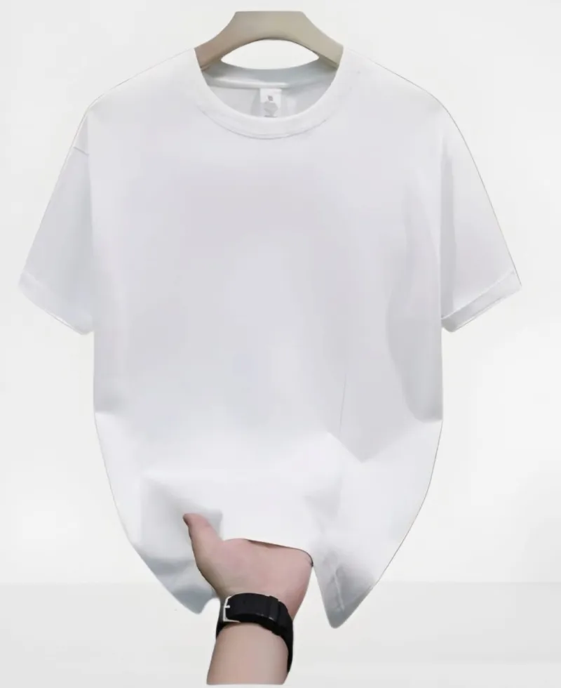 Men's Soft Cotton Drop Shoulder T-Shirt, Solid Colours