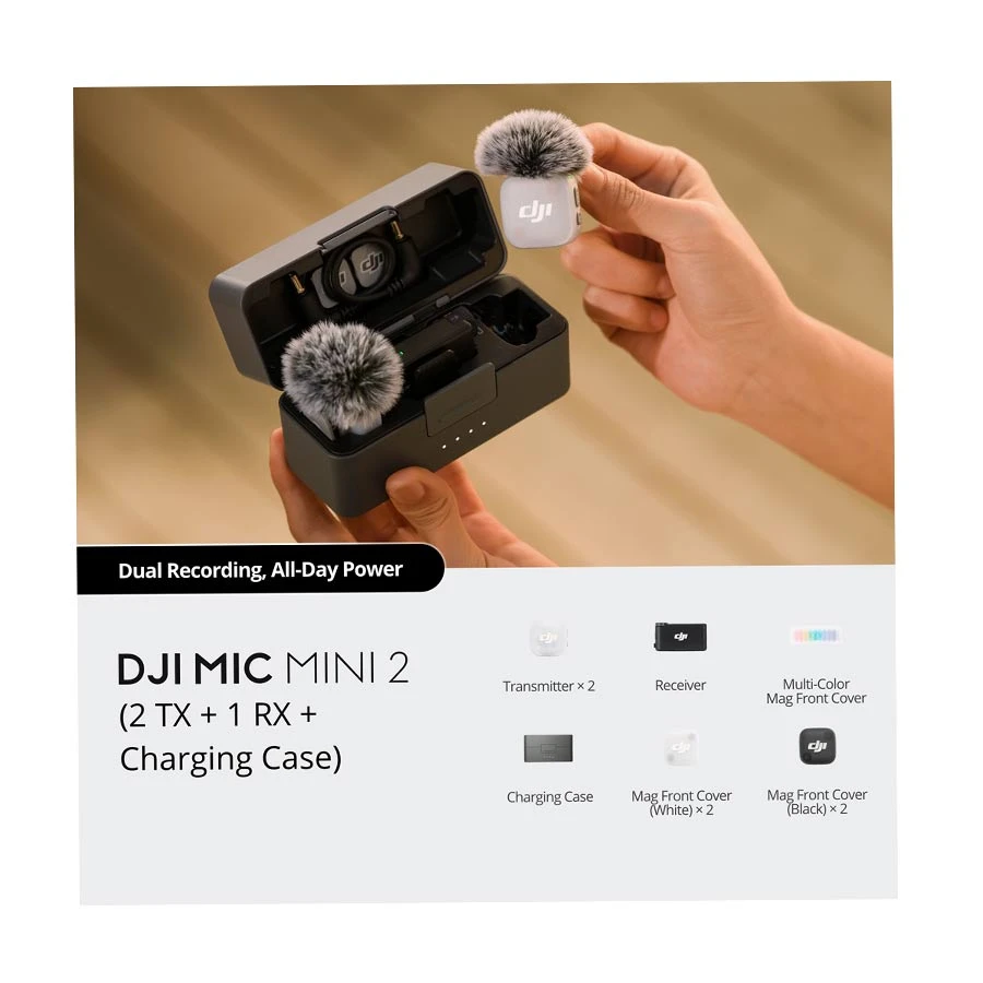 DJI Mic Mini 2 (2 TX + 1 RX + Charging Case)