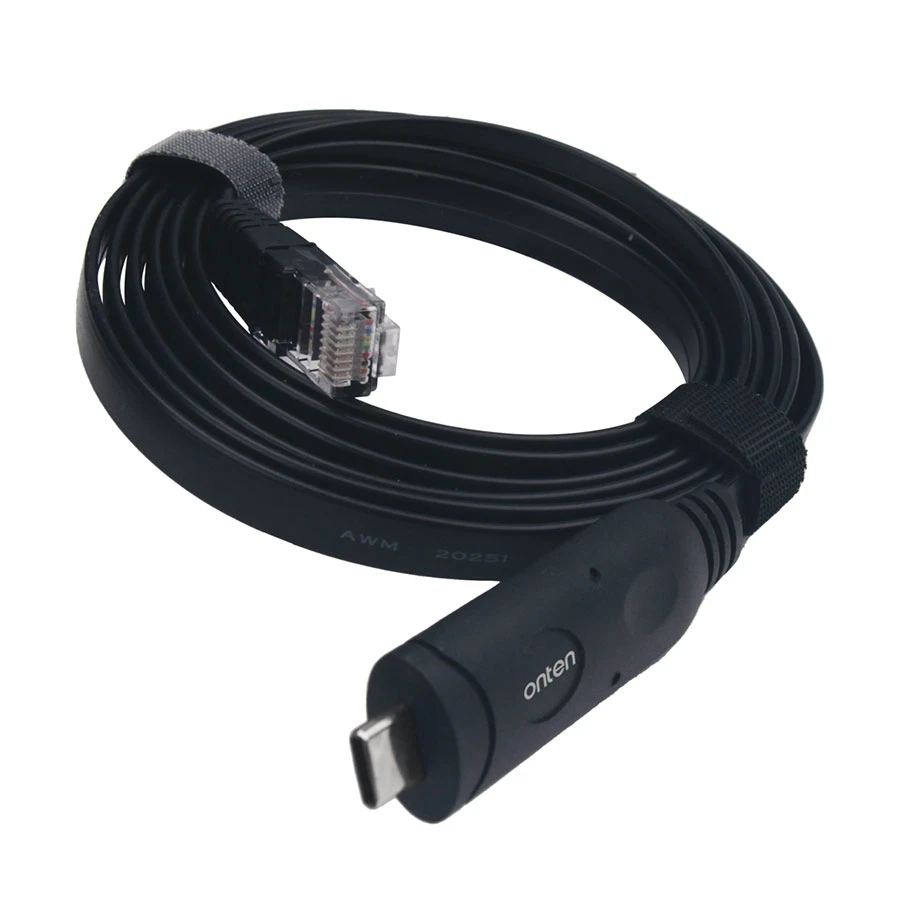 Onten OTN-UC21 USB-C to LAN Male Debug Cable 1.5 Meter Black